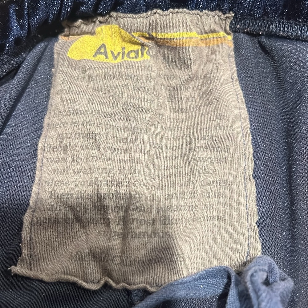 Aviator Nation Classic Velvet Sweat Pants in Navy Stripe - Picture 5 of 7
